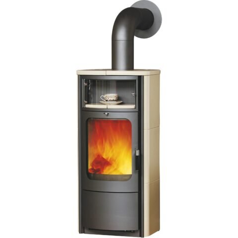 Hark Dauerbrand-Kaminofen Opera-B mit Automatik und Teefach Creme 5 kW