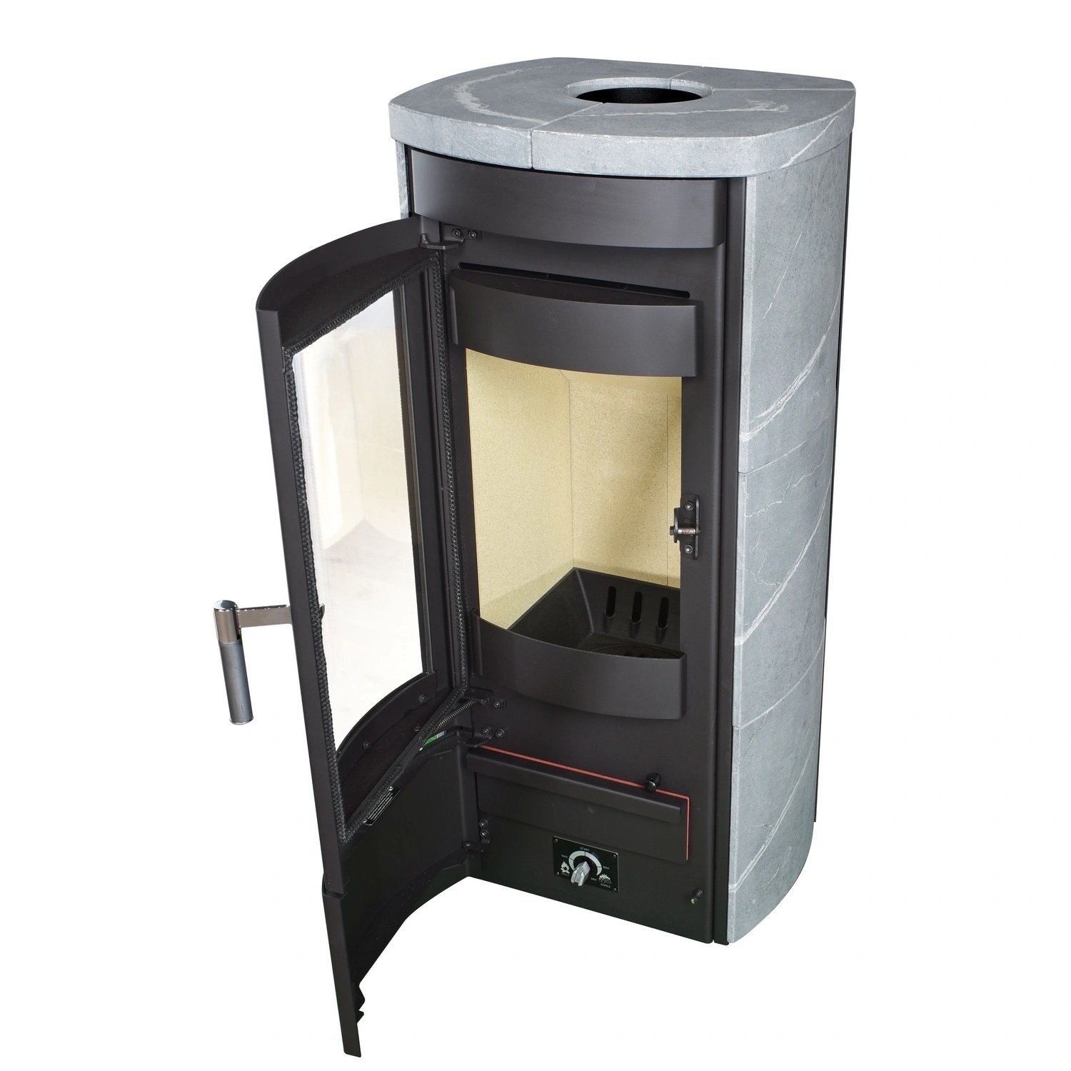 Hark Dauerbrand-Kaminofen Tiamo EX Schwarz Naturstein Grau 6 kW – Bild 5