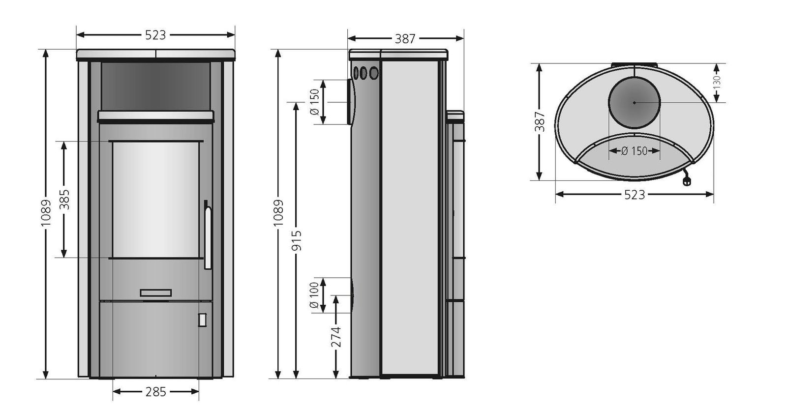 Oranier Pori 5 Kaminofen 5 kW – Bild 6