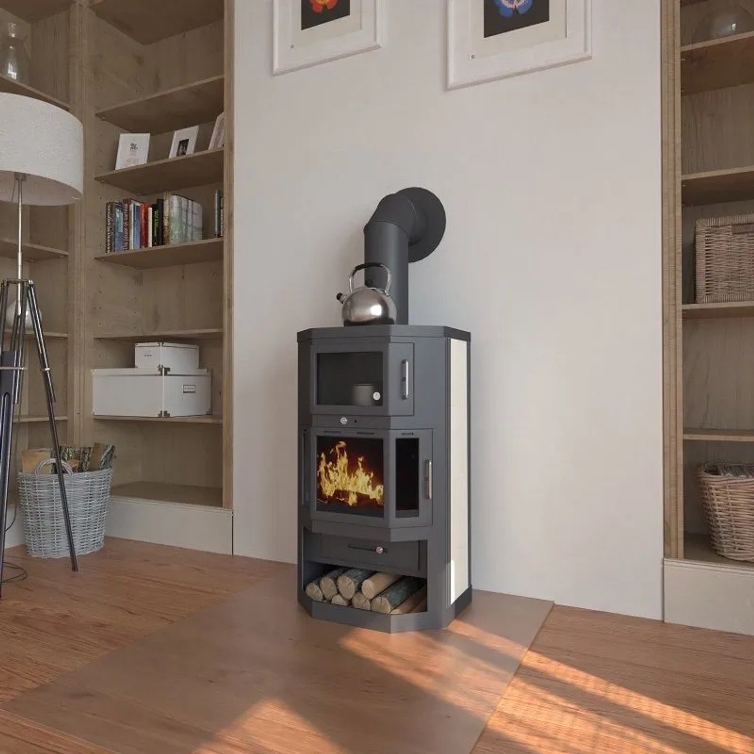 Victoria Kaminofen Taro F mit Backfach 9,51 kW – Bild 3